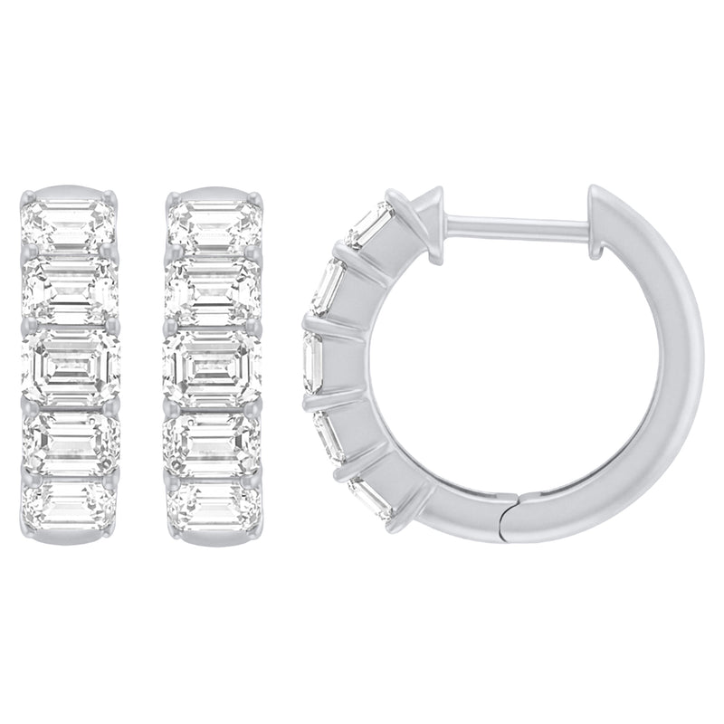 2.43ct 14K White Gold Lab Grown Diamond Earrings