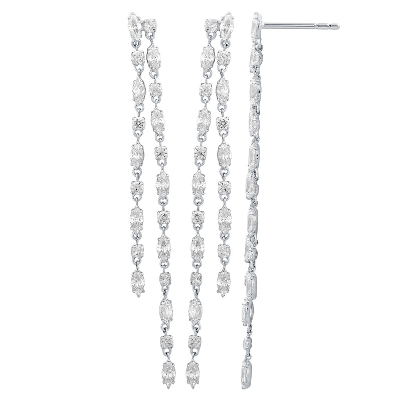2.47ct 14K White Gold Lab Grown Diamond Earrings