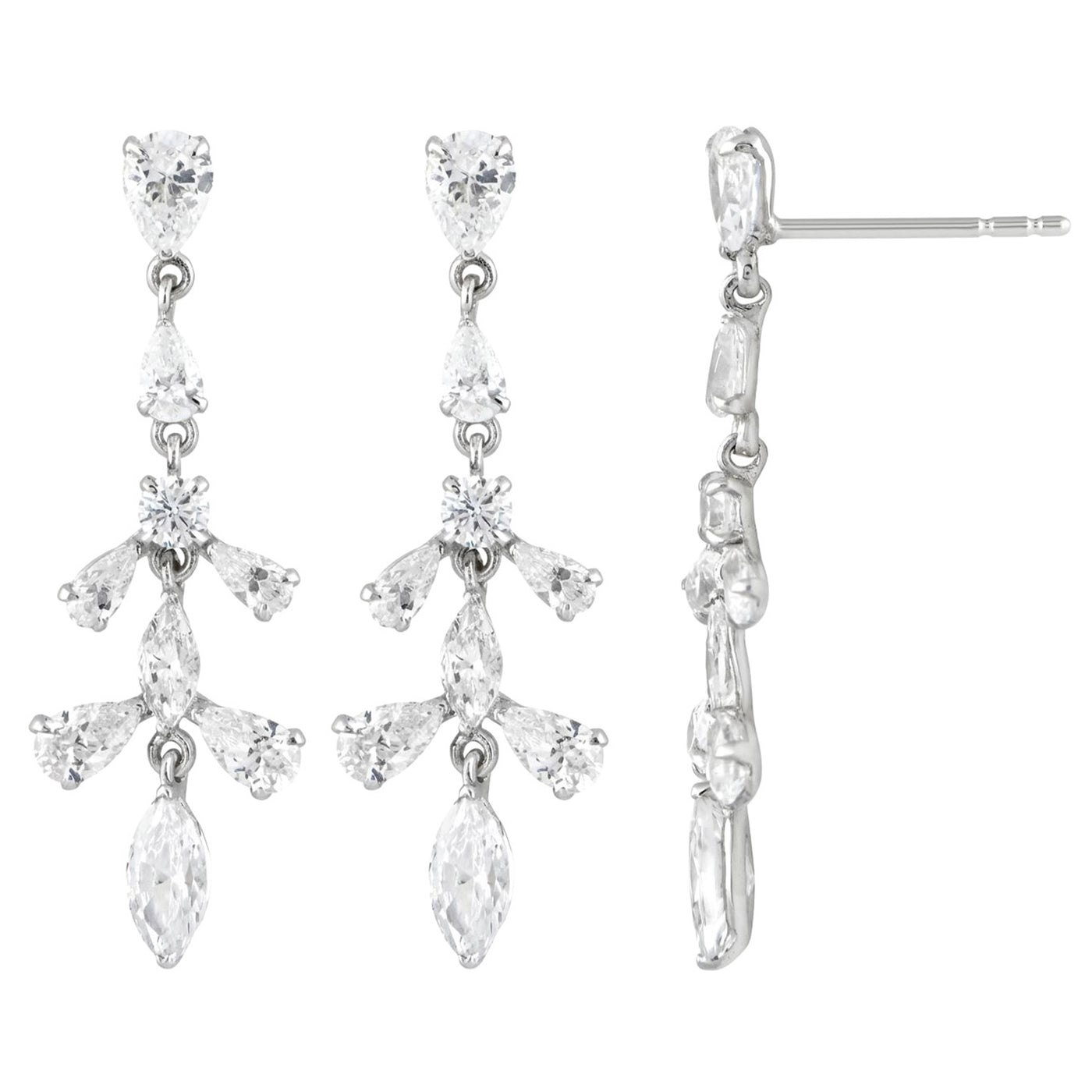 2.49ct 14K White Gold  Diamond Earrings